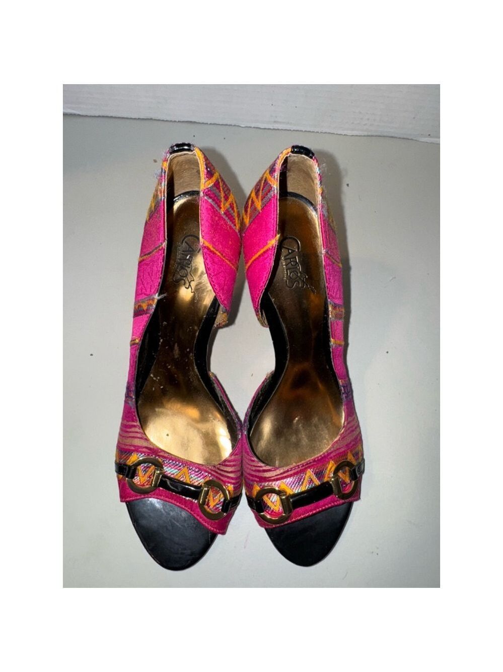 Carlos Santana Heels Women's Size 8.5 Pink and Black